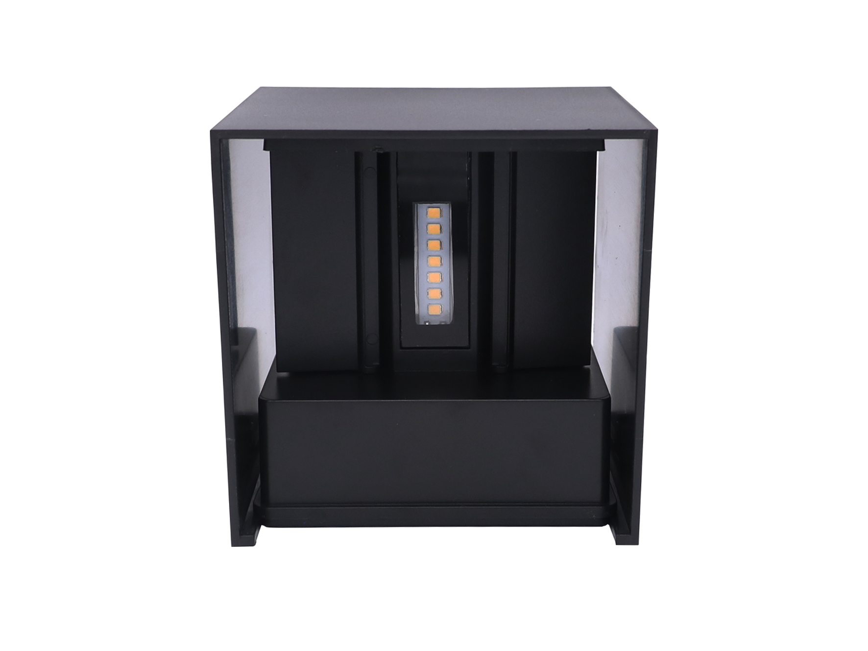 Wandlamp LED 2x3W 4000K IP65 zwart CUBE LITE