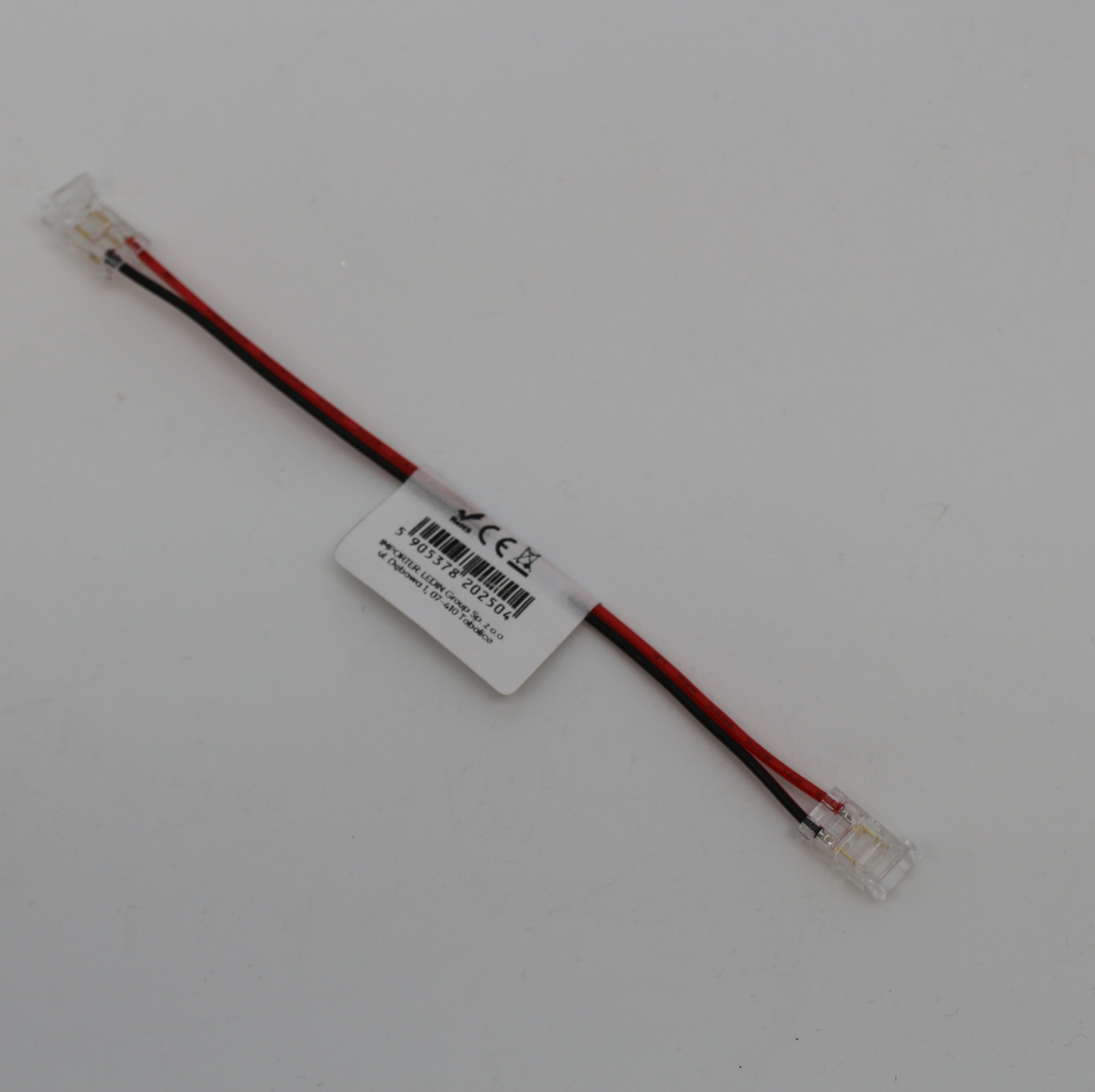Connector voor COB LED strips CLICK CONNECTOR dubbel 8mm 2 pins met kabel