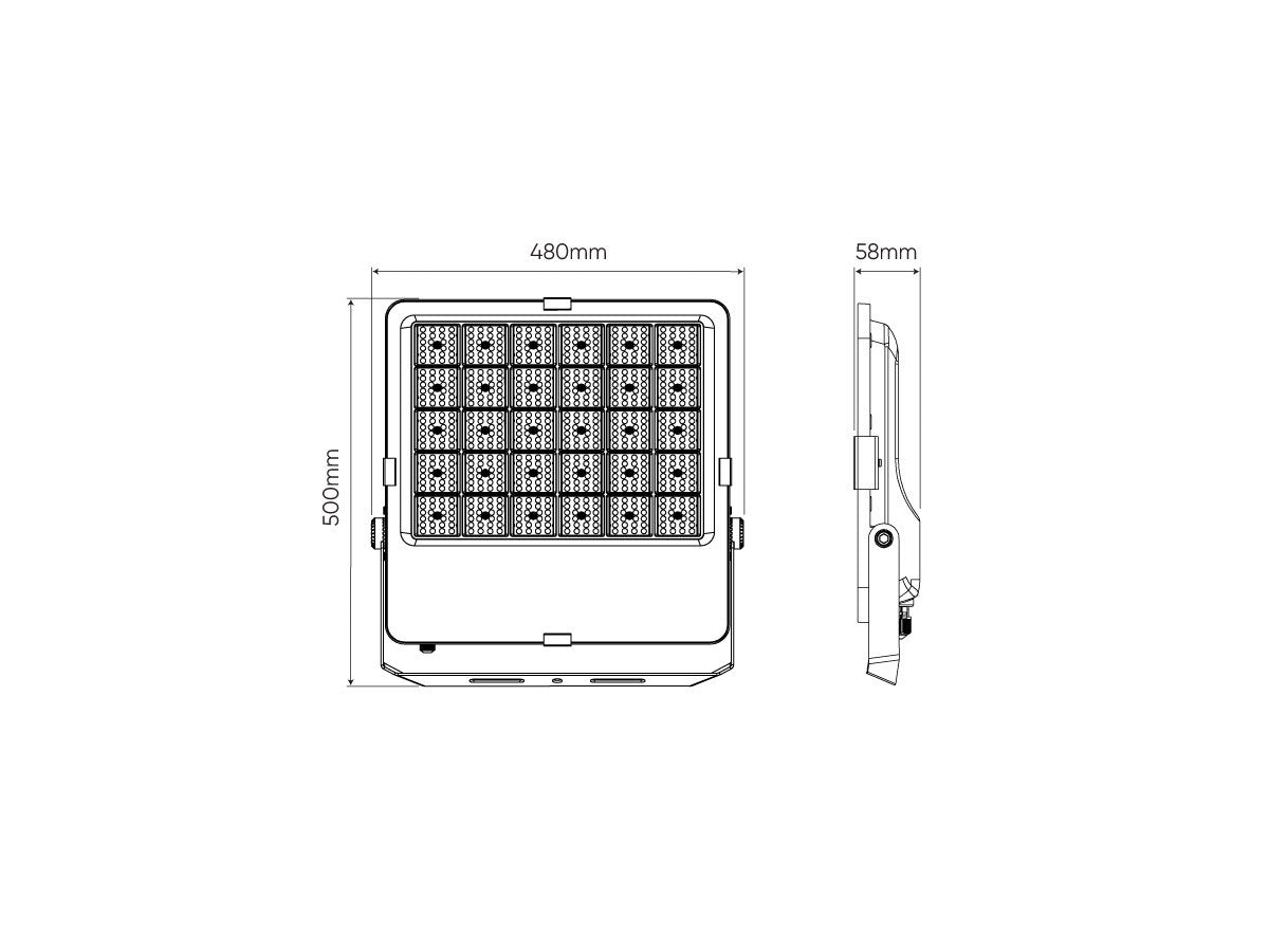 FLOODLIGHT 4000K 400W 56000lm T2 IP66 PRIME