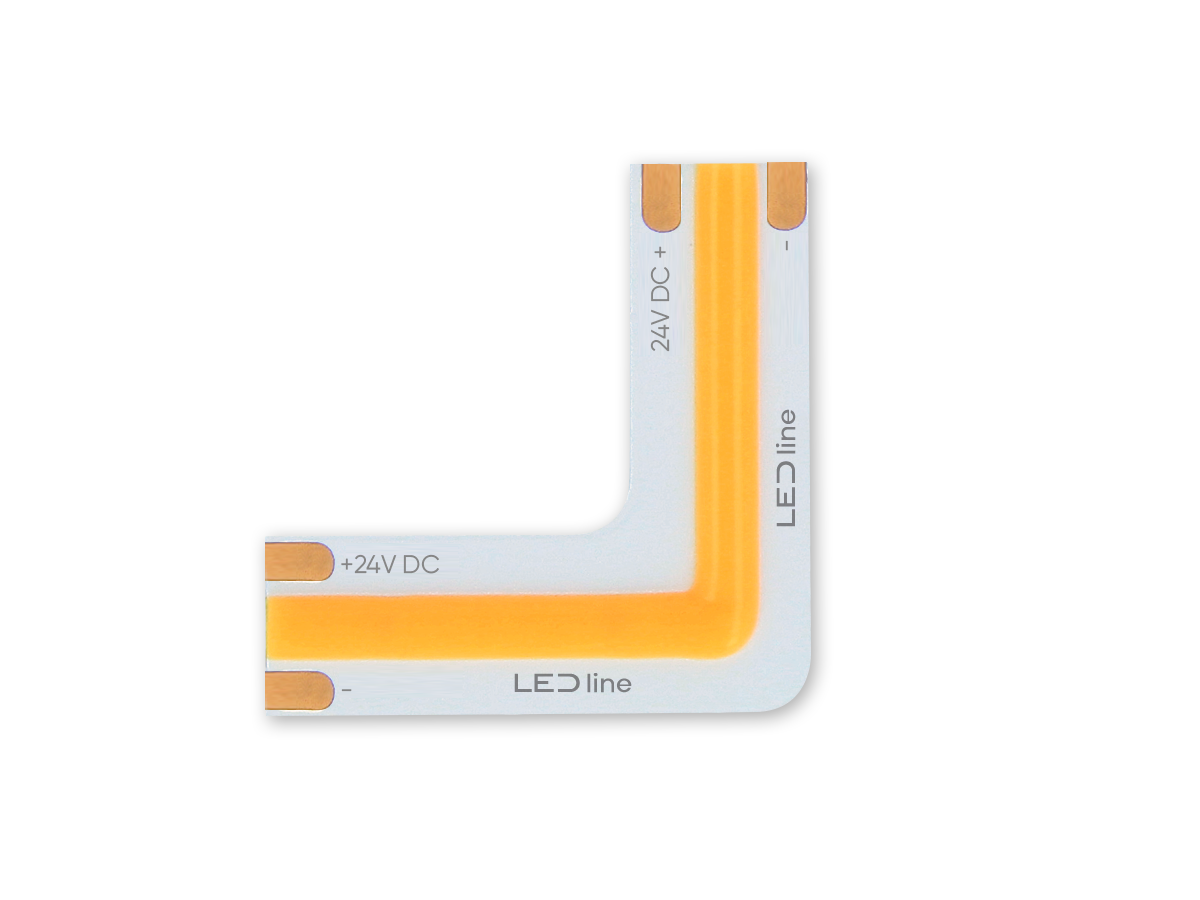 Hoekconnector voor COB LED strips 6500K 10mm 2 pins Type L 14W PRIME