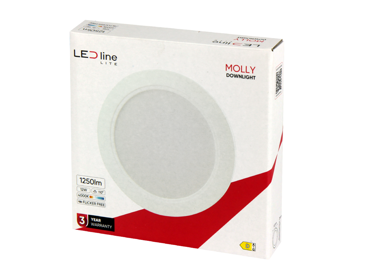 Downlight MOLLY 4000K 12W 1250lm rond IP20 Wit LITE