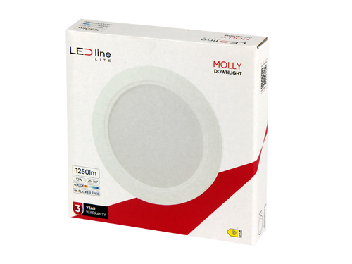 Downlight MOLLY 4000K 12W 1250lm rond IP20 Wit LITE
