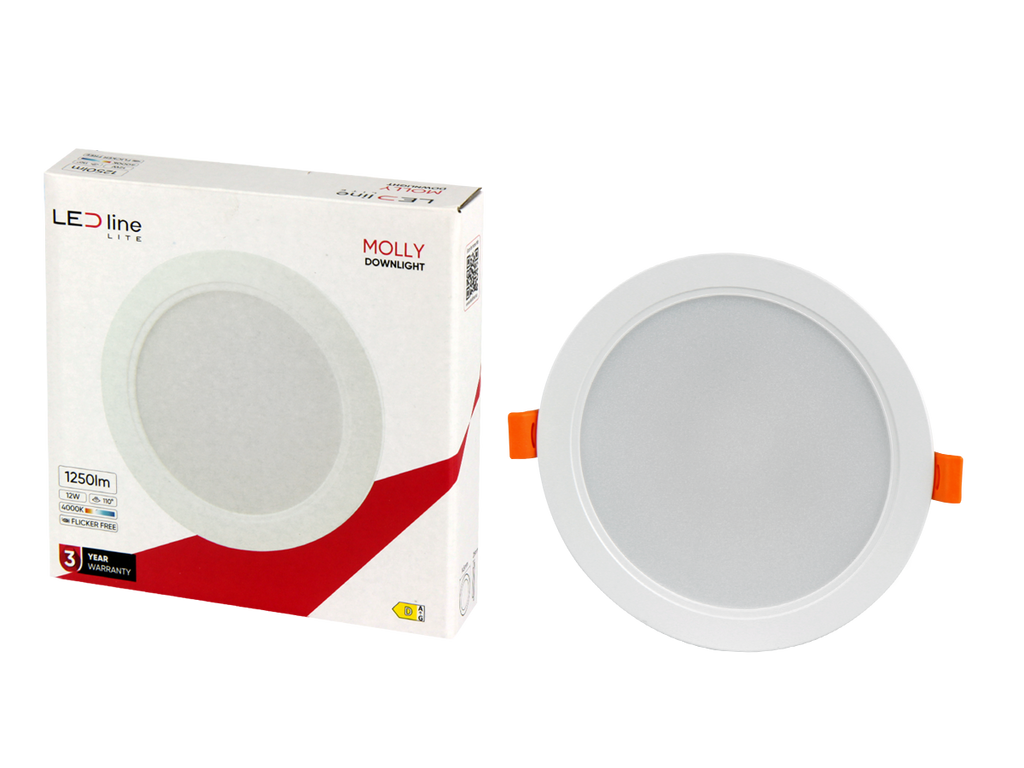 Downlight MOLLY 4000K 12W 1250lm rond IP20 Wit LITE