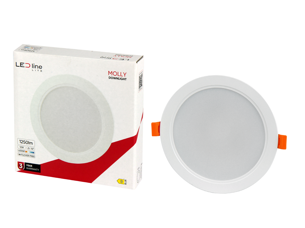 Downlight MOLLY 4000K 12W 1250lm rond IP20 Wit LITE