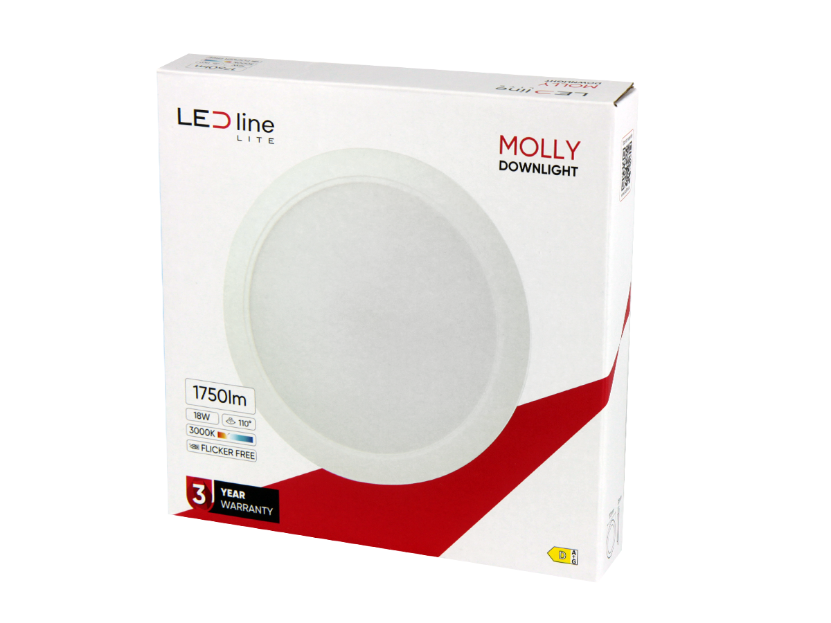 Downlight MOLLY 3000K 18W 1750lm rond IP20 Wit LITE