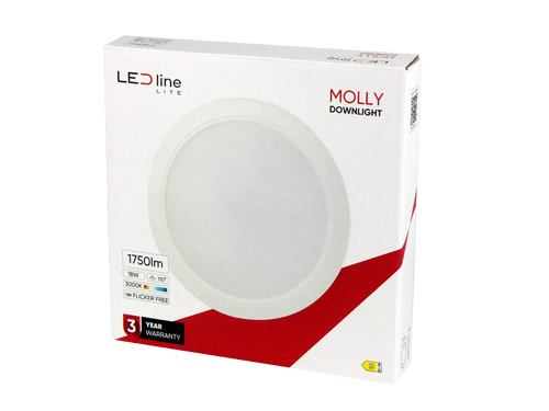 Downlight MOLLY 3000K 18W 1750lm rond IP20 Wit LITE