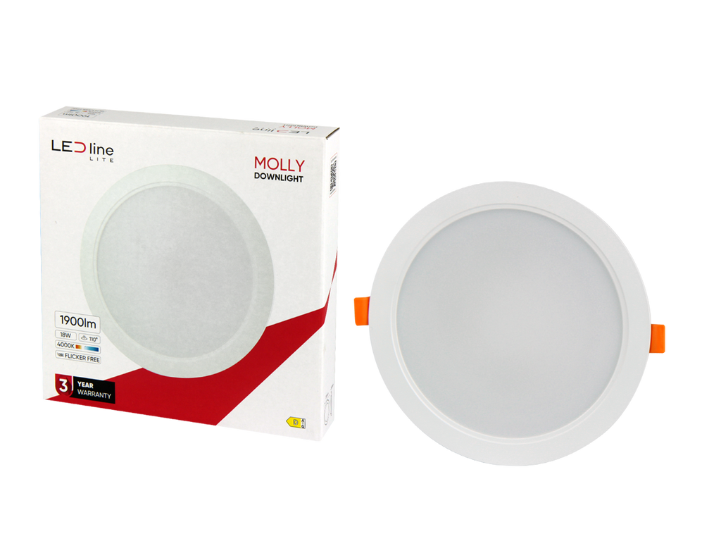 Downlight MOLLY 4000K 18W 1900lm rond IP20 Wit LITE