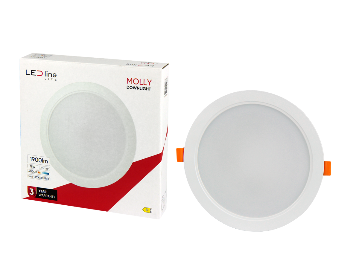 Downlight MOLLY 4000K 18W 1900lm rond IP20 Wit LITE