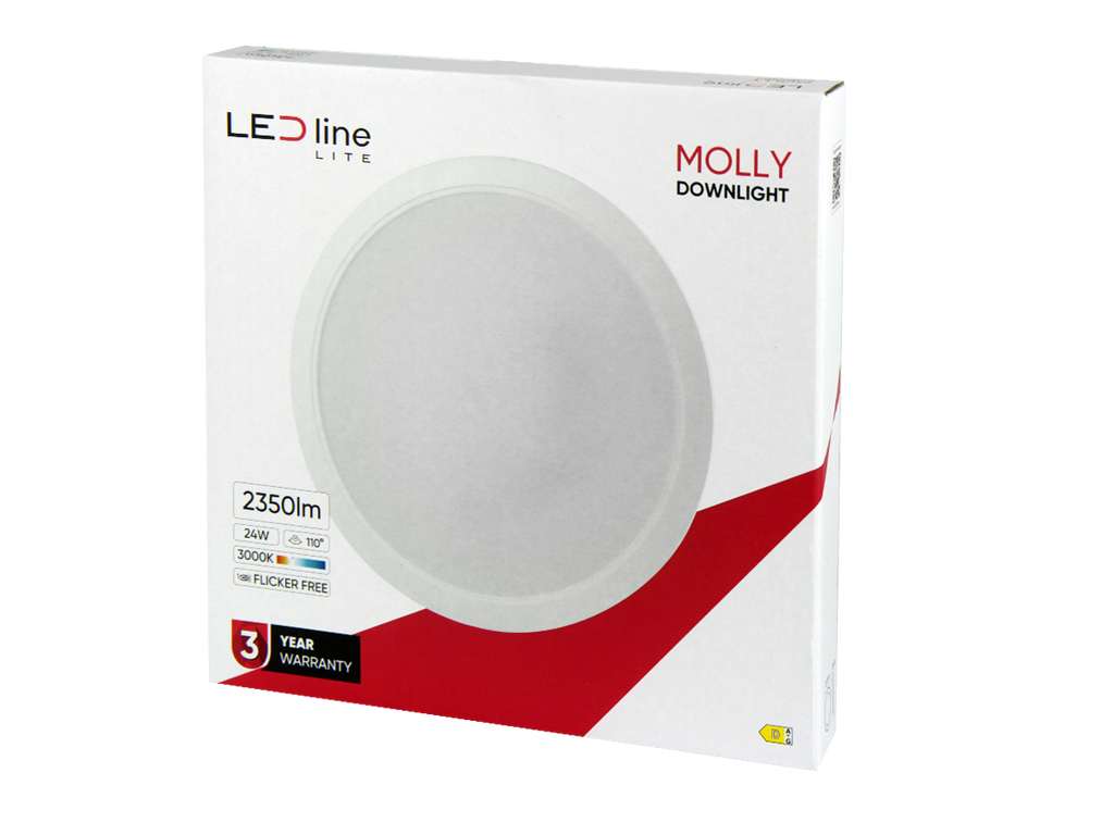 Downlight MOLLY 3000K 24W 2350lm rond IP20 Wit LITE
