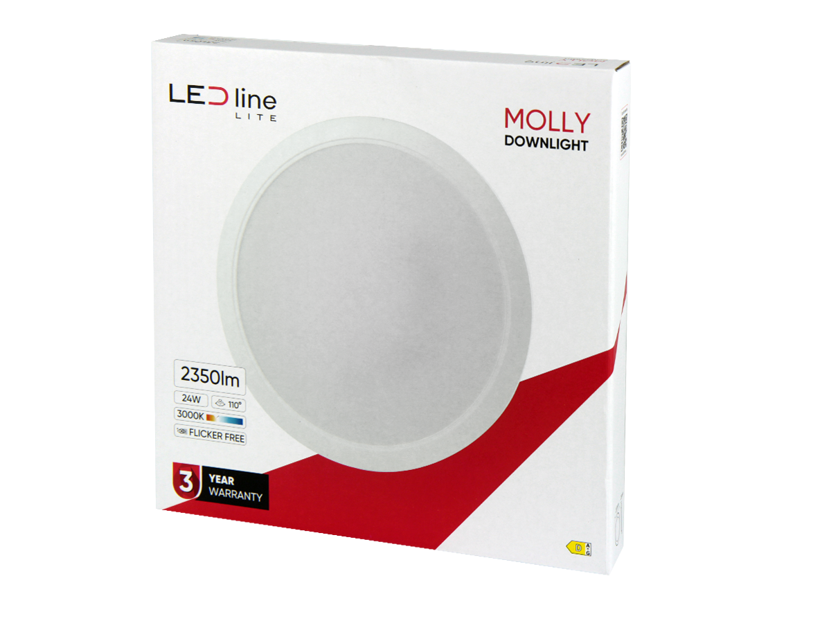 Downlight MOLLY 3000K 24W 2350lm rond IP20 Wit LITE