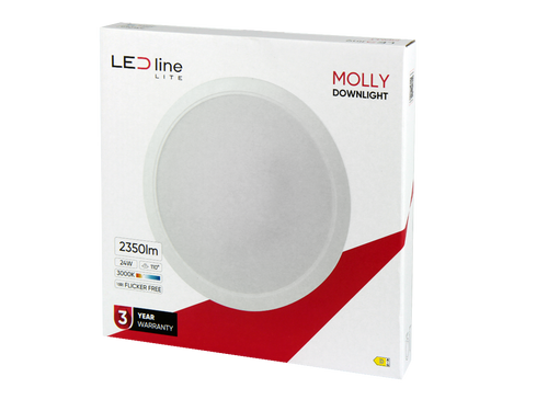 Downlight MOLLY 3000K 24W 2350lm rond IP20 Wit LITE
