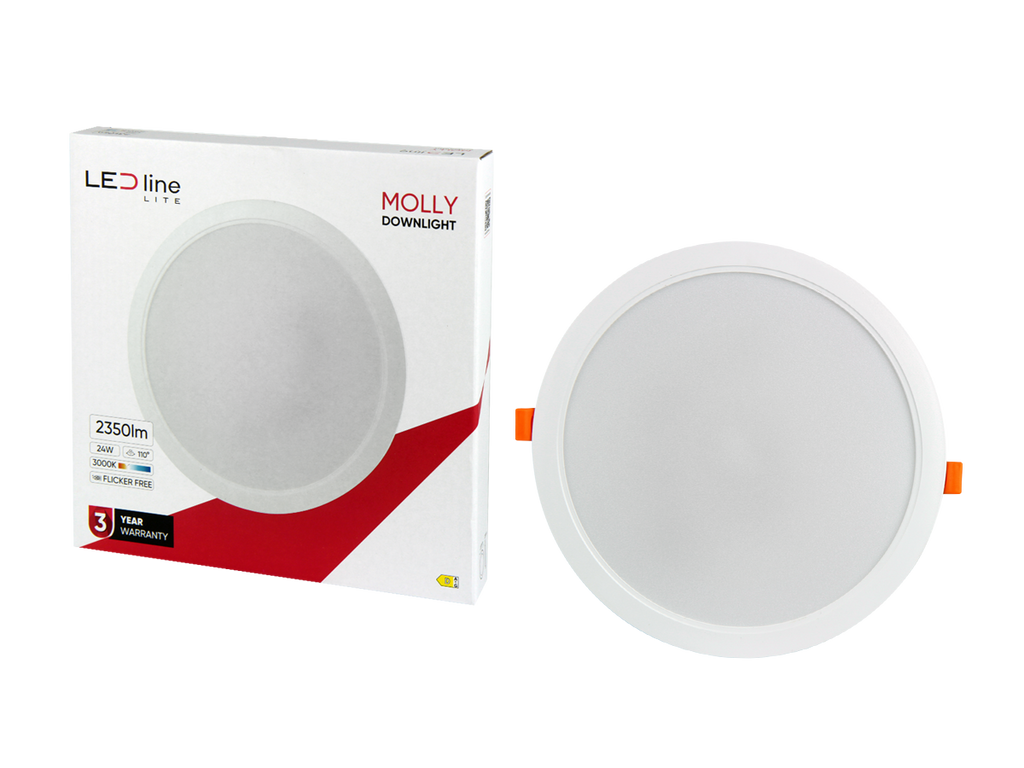 Downlight MOLLY 3000K 24W 2350lm rond IP20 Wit LITE