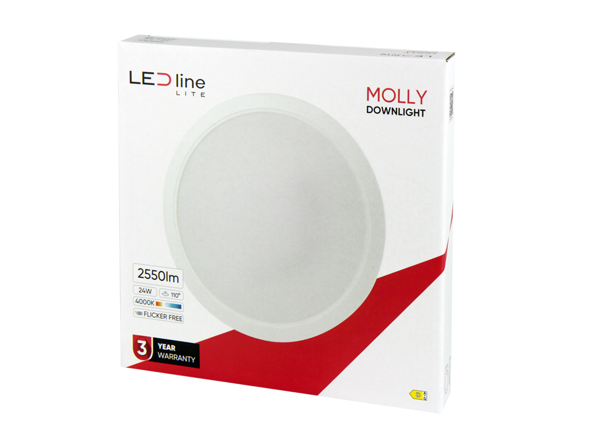 Downlight MOLLY 4000K 24W 2550lm rond IP20 Wit LITE