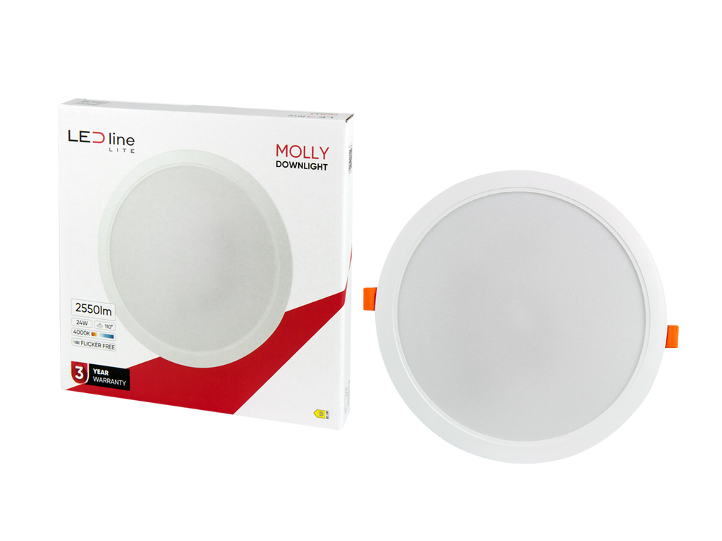 Downlight MOLLY 4000K 24W 2550lm rond IP20 Wit LITE