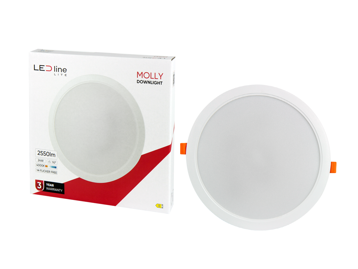 Downlight MOLLY 4000K 24W 2550lm rond IP20 Wit LITE