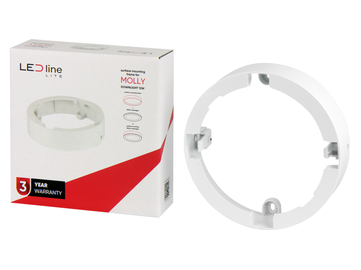 Downlight MOLLY Frame rond voor oppervlaktemontage 12W wit LITE