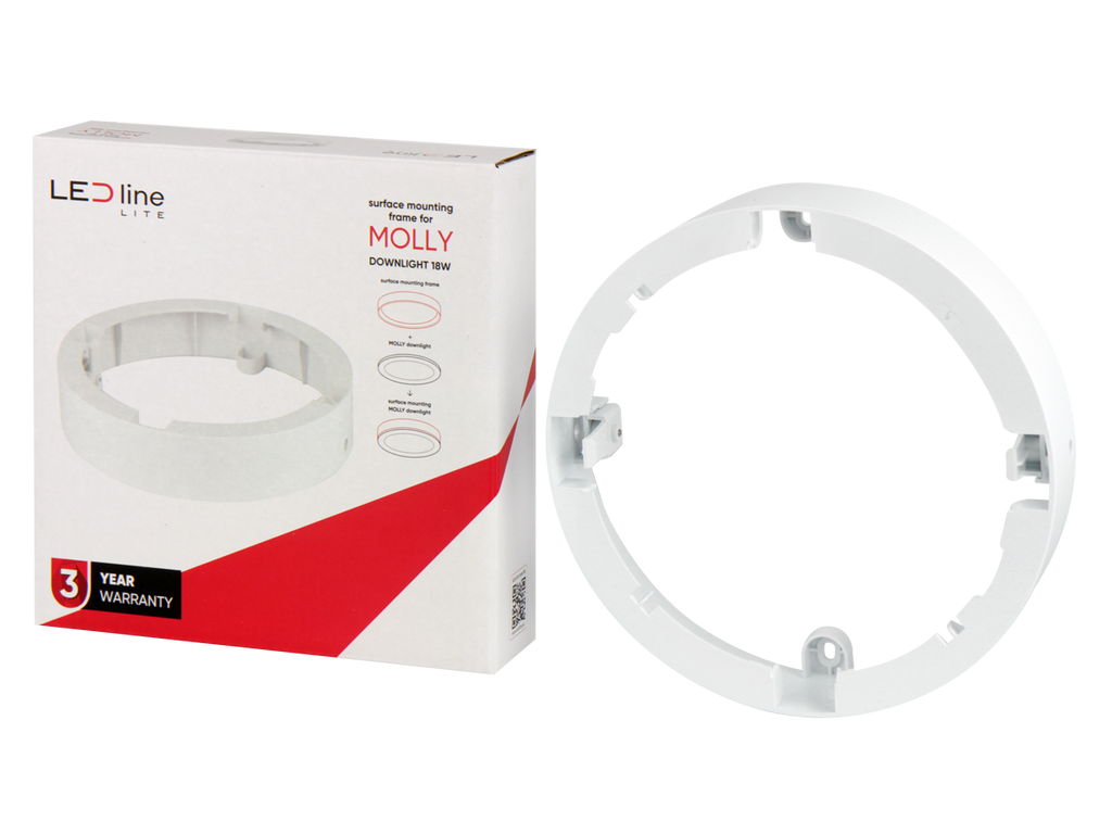 Downlight MOLLY Frame rond voor oppervlaktemontage 18W wit LITE