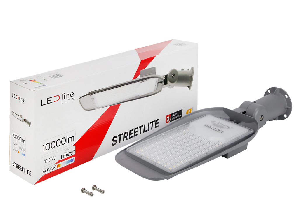 Wegverlichting Armatuur STREETLITE 4000K 100W 10000lm IP65 grijs LITE