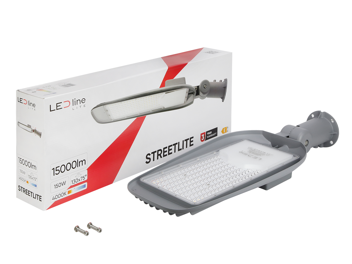 Wegverlichting Armatuur STREETLITE 4000K 150W 15000lm IP65 grijs LITE