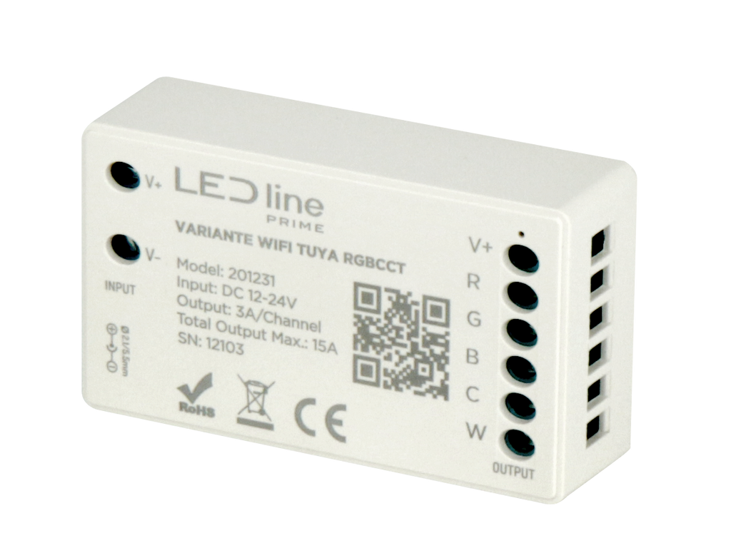 VARIANTE 12V/24V 15A RF WIFI TUYA RGBCCT PRIME Controller
