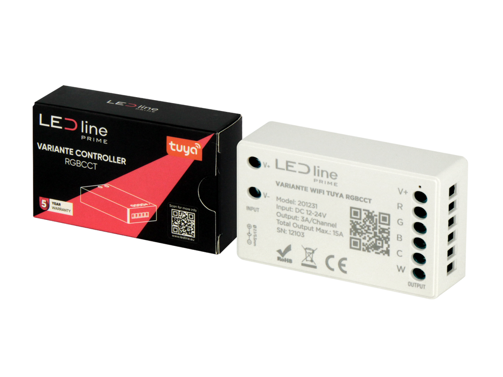 VARIANTE 12V/24V 15A RF WIFI TUYA RGBCCT PRIME Controller