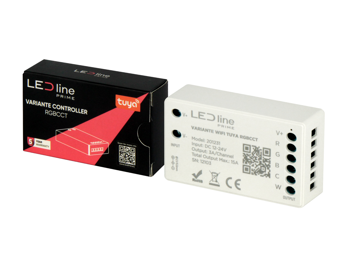VARIANTE 12V/24V 15A RF WIFI TUYA RGBCCT PRIME Controller