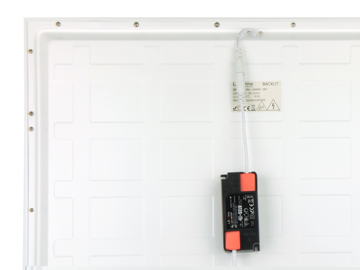 Backlit Paneel 4000K 28W 4000lm IP20 60x60cm wit PRIME noodmodule CAW 3h AT CNBOP