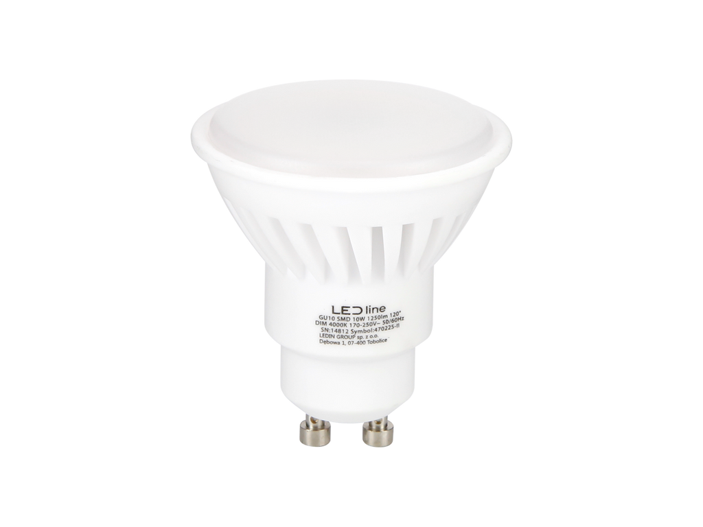 LED-lamp GU10 4000K 10W 1250lm 230V 120 ° DIM Keramische prime