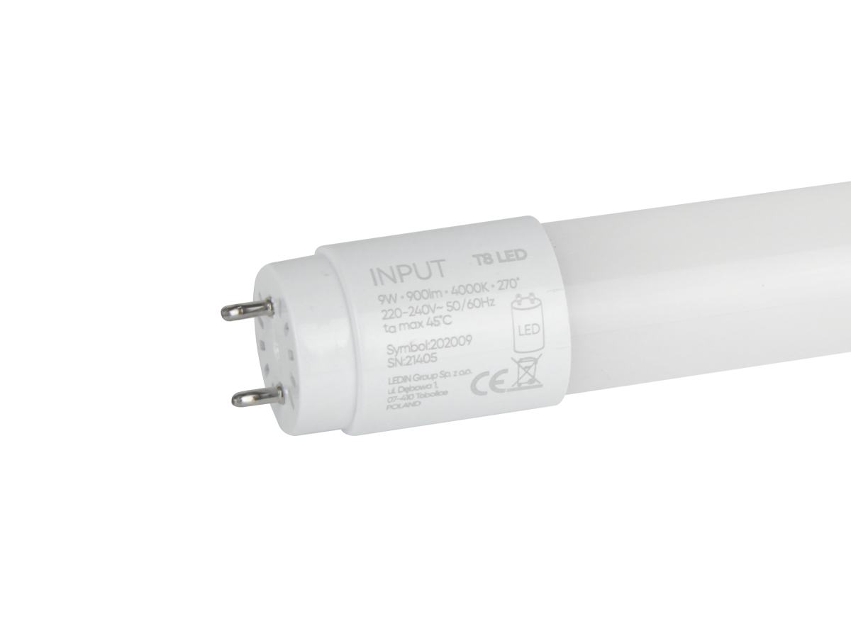 LED lamp T8 G13 6500K 9W 900lm 230V 270 ° LITE glas