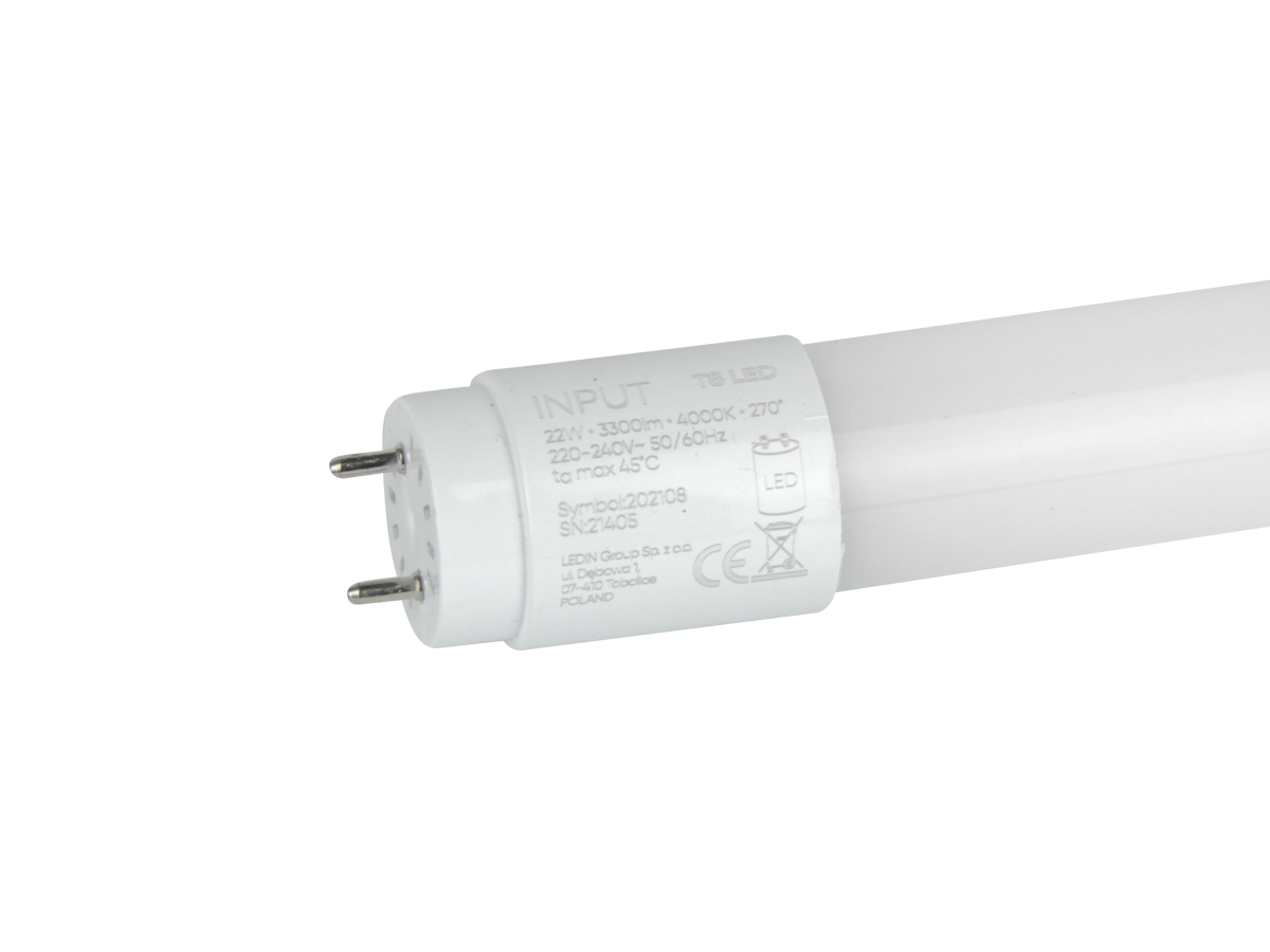 LED-buis T8 G13 4000K 22W 3300lm 230V 270° 150cm Glas PRIME (Zonder brug)
