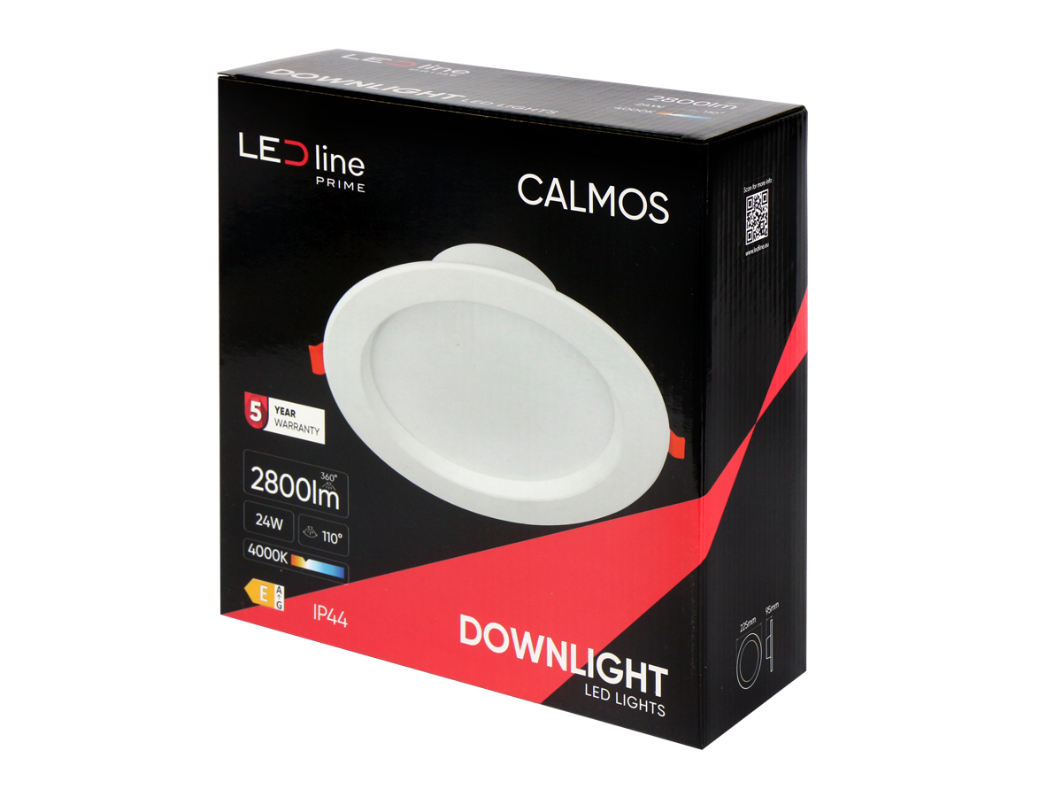 Downlight CALMOS 4000K 24W 2800lm rond IP44 Wit PRIME