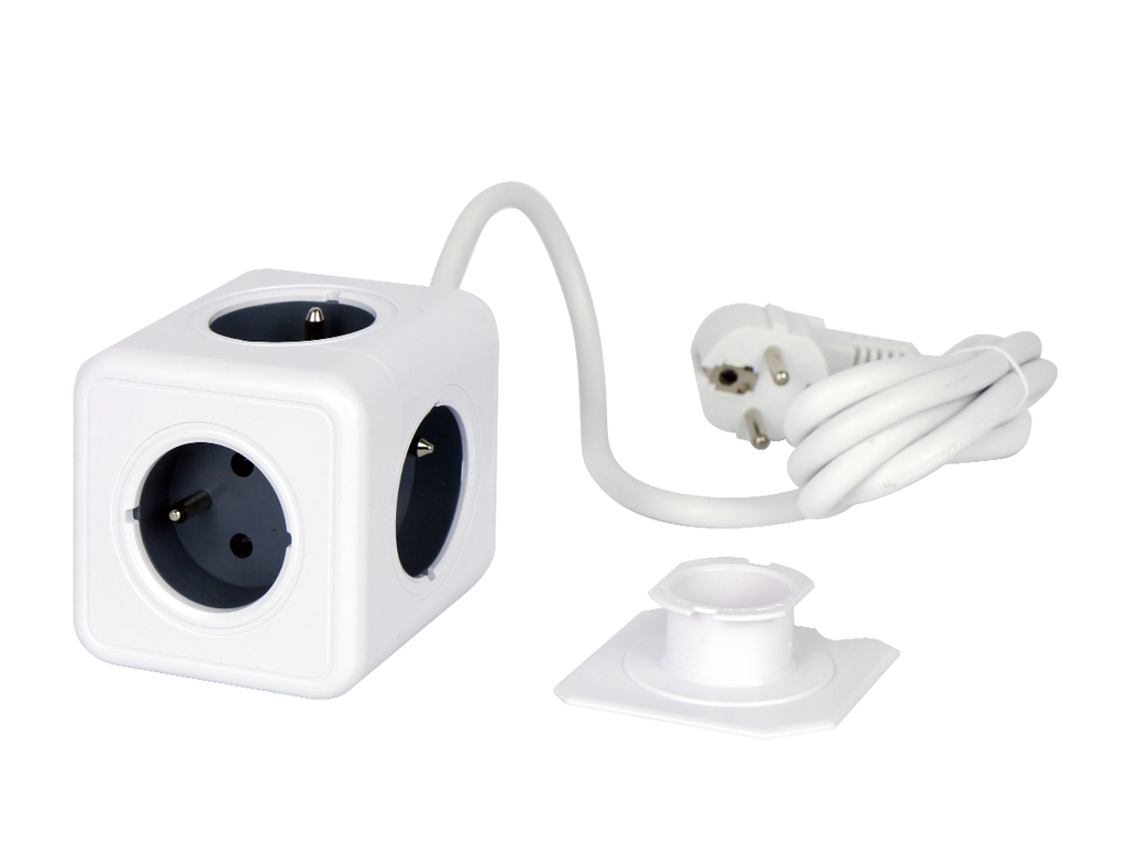 Verlengsnoer CUBE 5 sockets 1,5m 16A/3680W AURA line