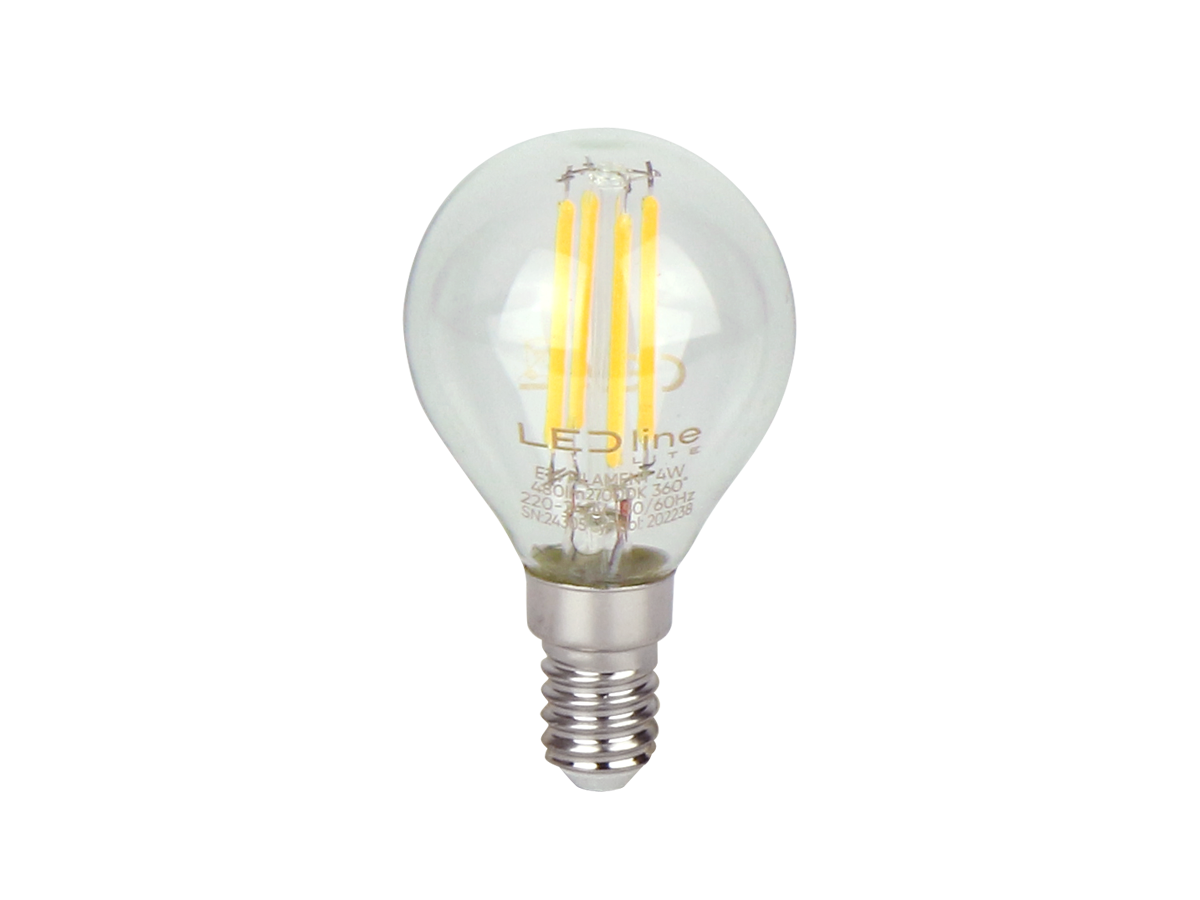 LED-lamp E14 2700K 4W 480lm 230V 360 ° FILAMENT G45 LITE Glas