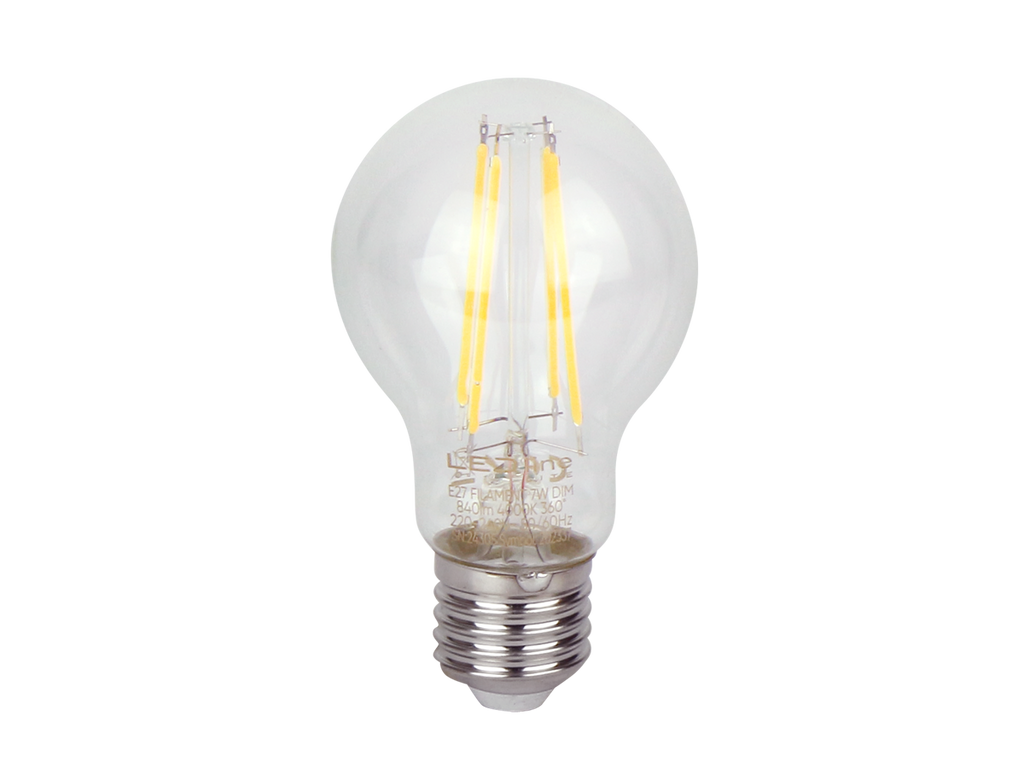 LED-lamp E27 4000K 7W 840lm 230V 360 ° FILAMENT A60 SIM Glass LITE