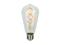 LED-lamp E27 1800K 4W 230lm 230V 360 ° FILAMENT ST64 SIM Glazen prime