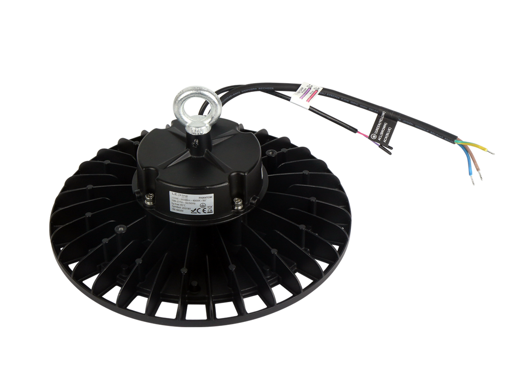 Highbay Armatuur PHANTOM 4000K 150W 28500lm 90° IP65 zwart PRIME 1-10V