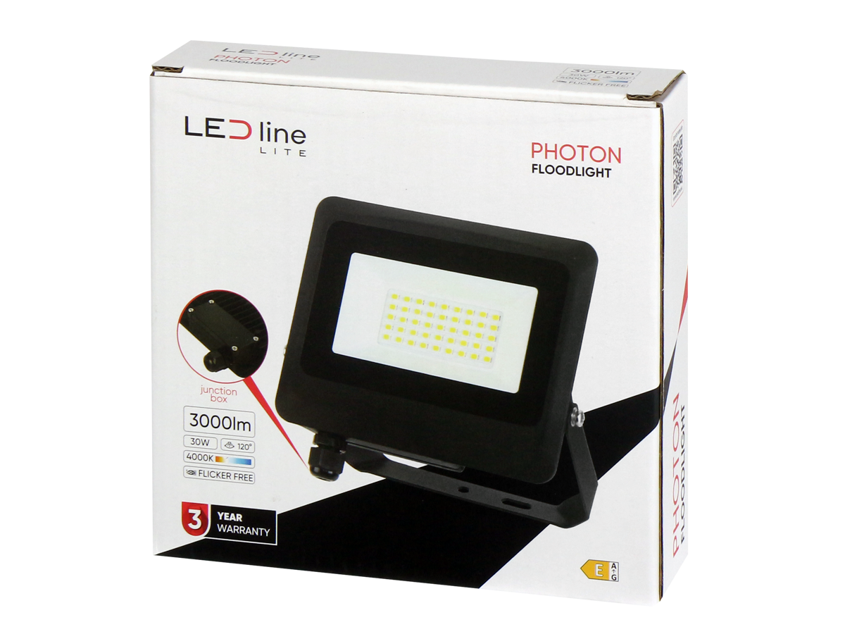 Floodlight PHOTON 4000K 30W 3000lm 120° IP65 LITE