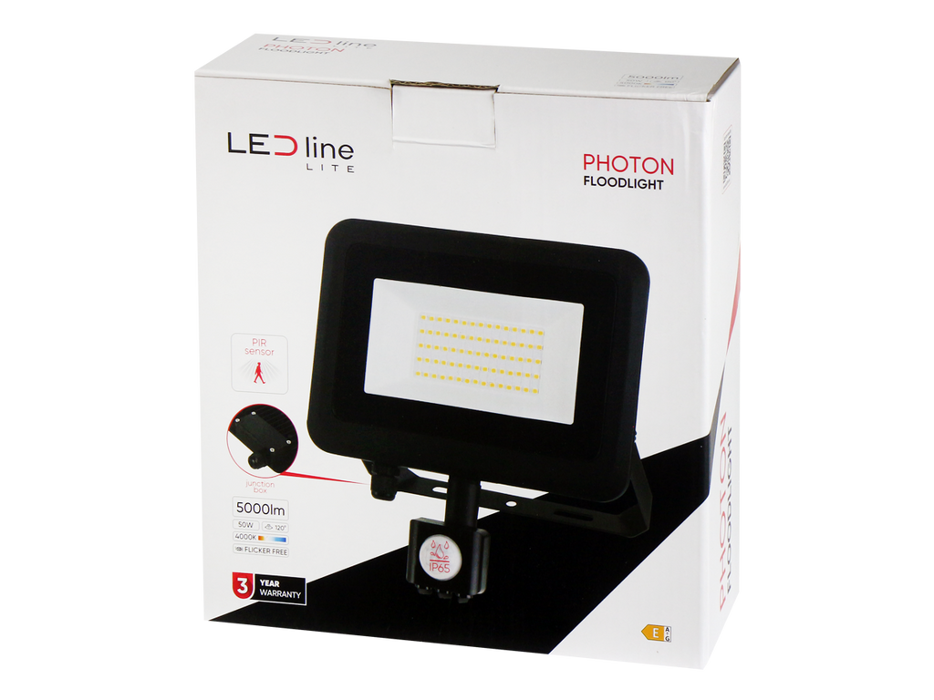 Floodlight PHOTON 4000K 50W 5000lm 120° IP65 LITE bewegingssensor