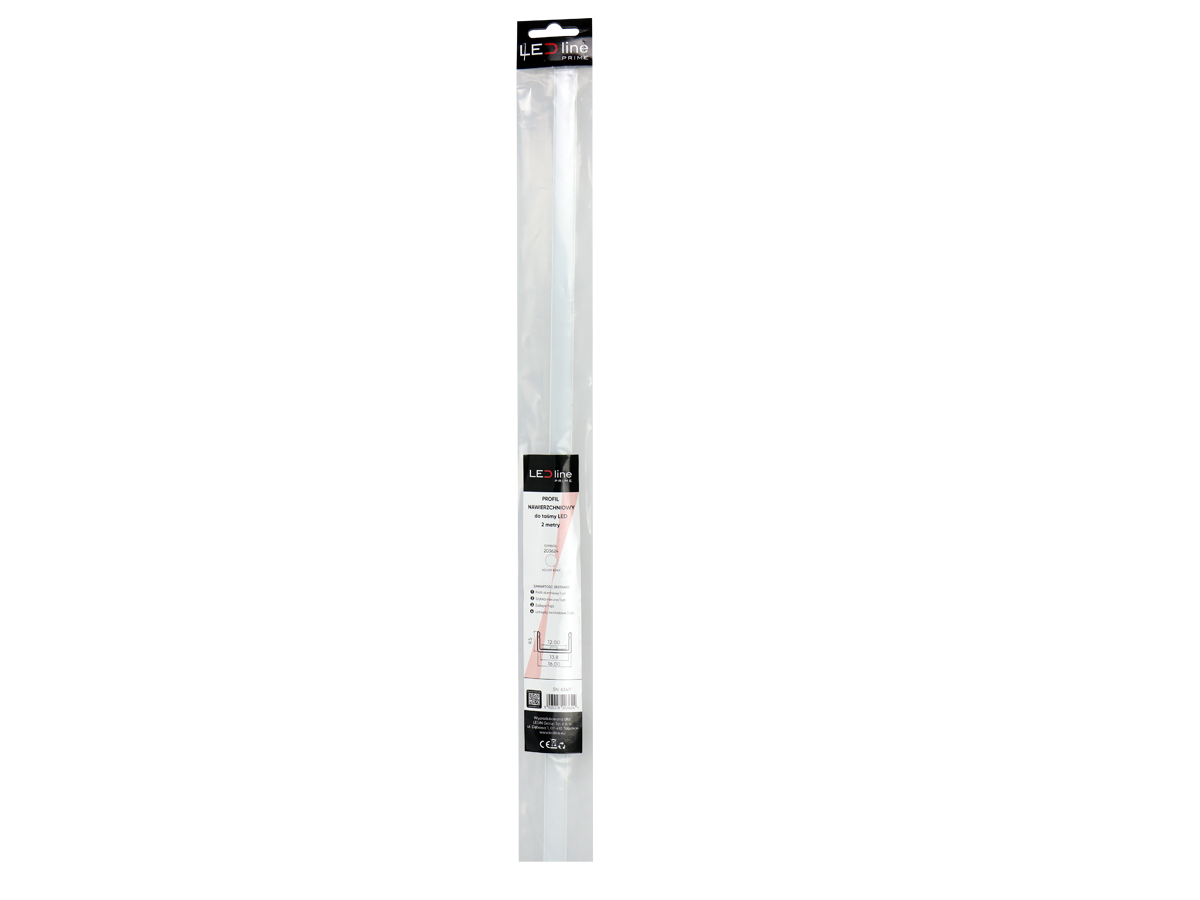 Wit aluminium oppervlak profiel 2m - PRIME set