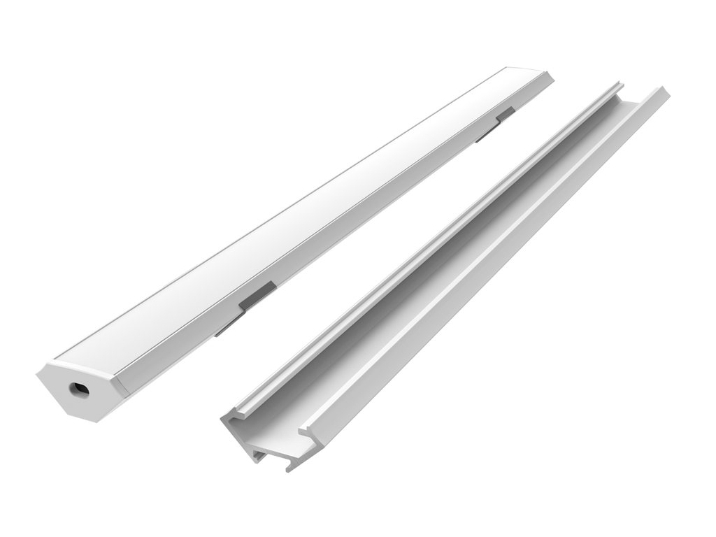 Aluminium hoekprofiel wit 3m - PRIME set