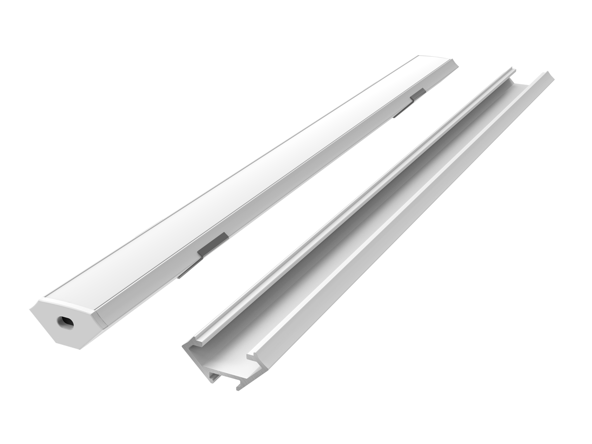 Aluminium hoekprofiel wit 3m - PRIME set