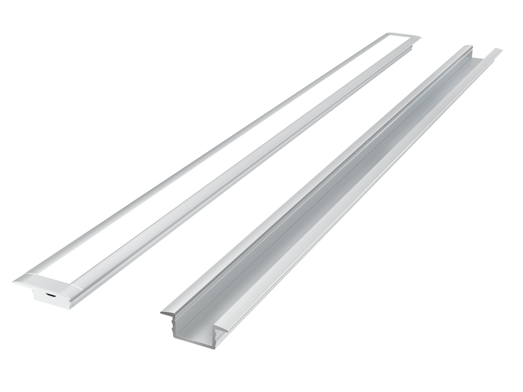 Inbouw aluminium profiel zilver 2m - PRIME set