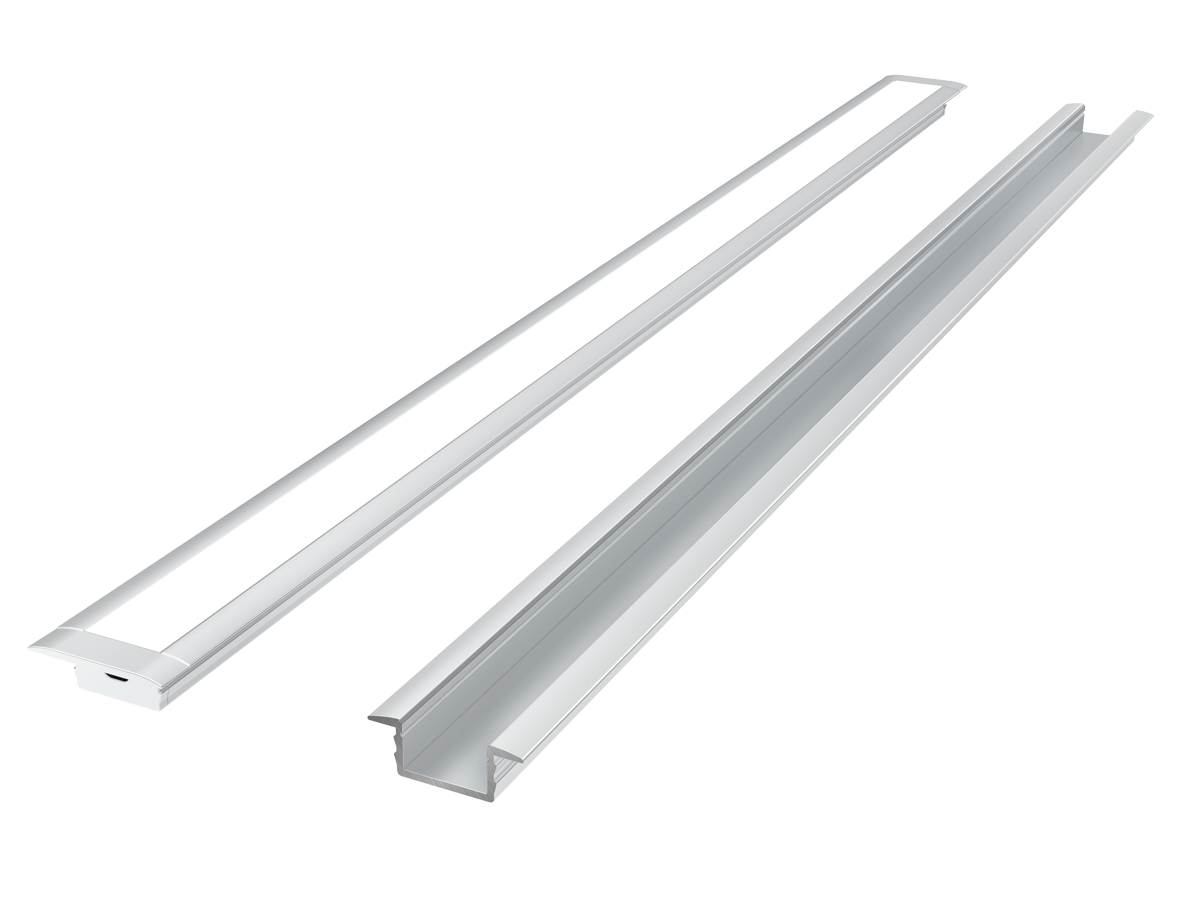 Inbouw aluminium profiel zilver 3m - PRIME set