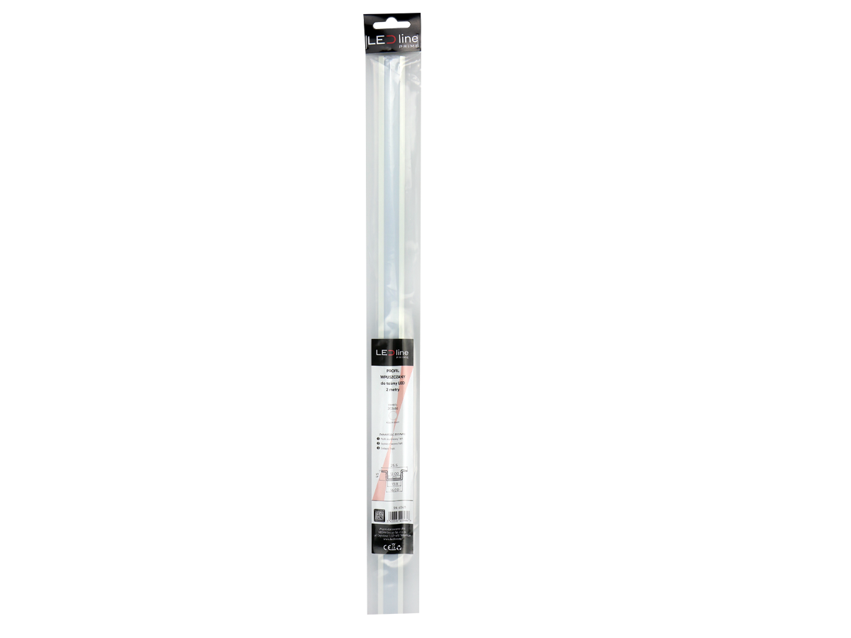 Inbouw aluminium profiel wit 2m - PRIME set
