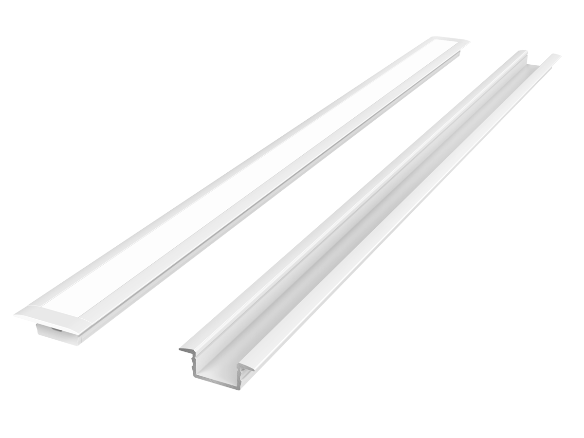 Inbouw aluminium profiel wit 2m - PRIME set