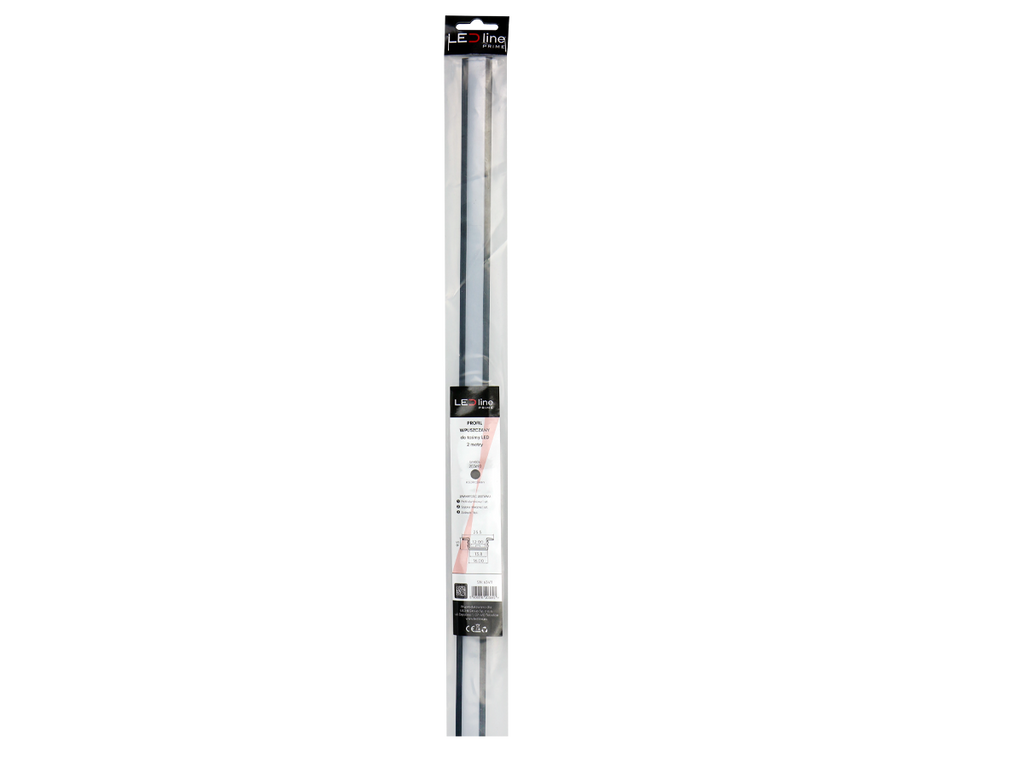 Inbouw aluminium profiel zwart 2m - PRIME set