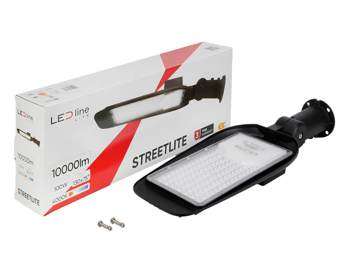 Wegverlichting Armatuur STREETLITE 4000K 100W 10000lm IP65 zwart LITE
