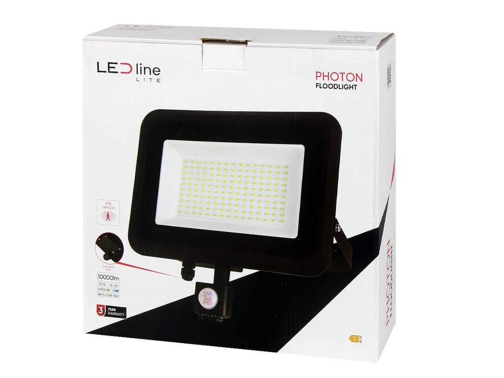 Floodlight PHOTON 4000K 100W 10000lm 120° IP65 LITE bewegingssensor