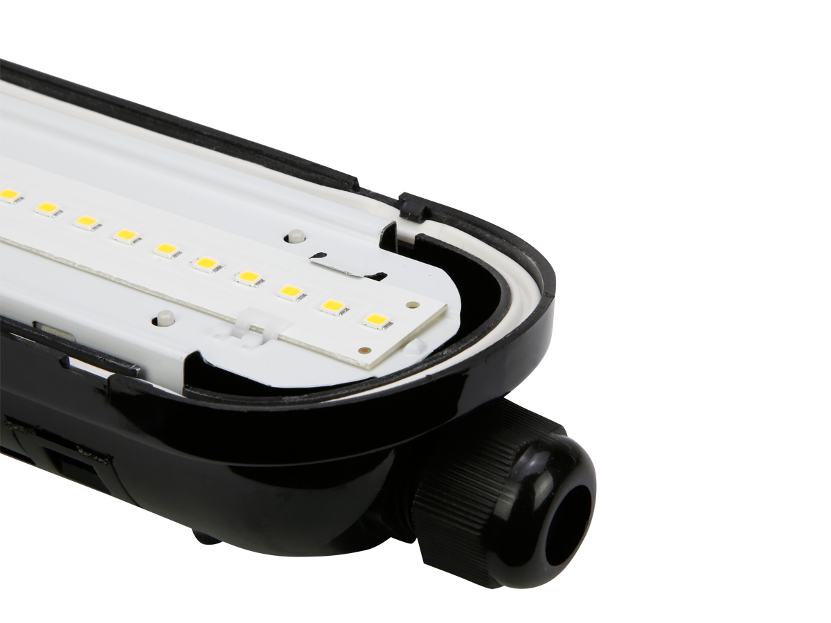 LED line hermetische armatuur LINKER 4000K 40W 6000lm IP65 120cm zwart PRIME noodmodule LAW 3h AT