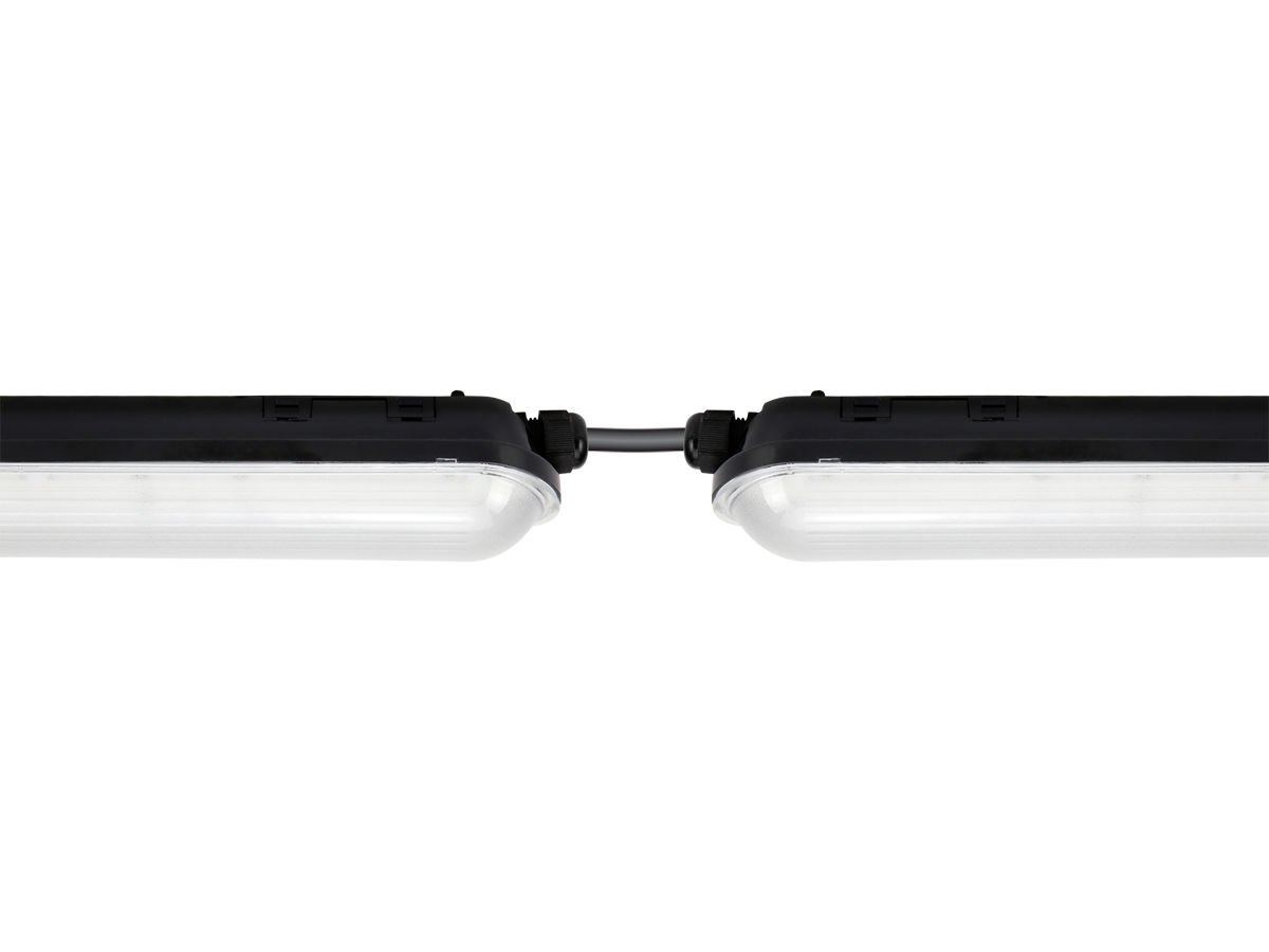 LED line hermetische armatuur LINKER 4000K 40W 6000lm IP65 120cm zwart PRIME noodmodule LAW 3h AT